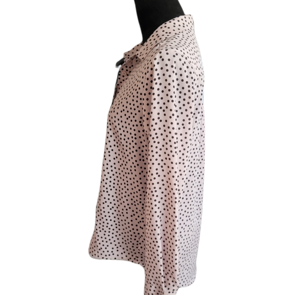 Bar Iii Front Row Tan Polka Dot Button Down Shirt… - image 4